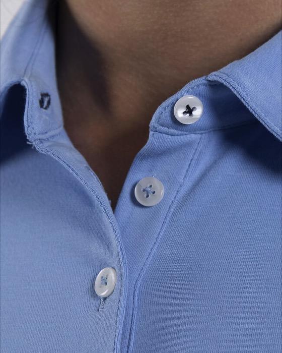 Women Hollow Pima Polo S/S
