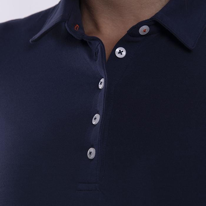 Women Hollow Pima Polo S/S