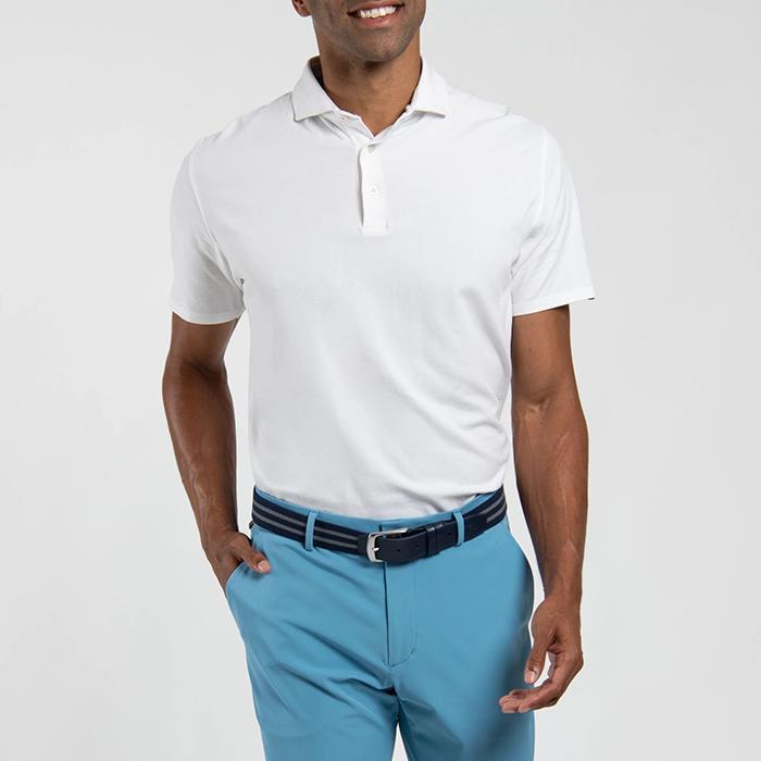 Men Hollow Pima Polo S/S
