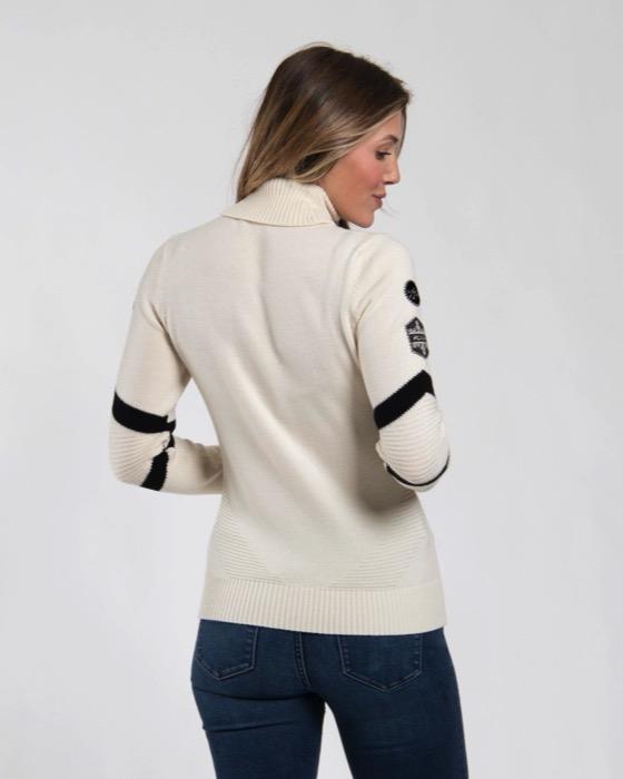 Women Retro Patch Sweater