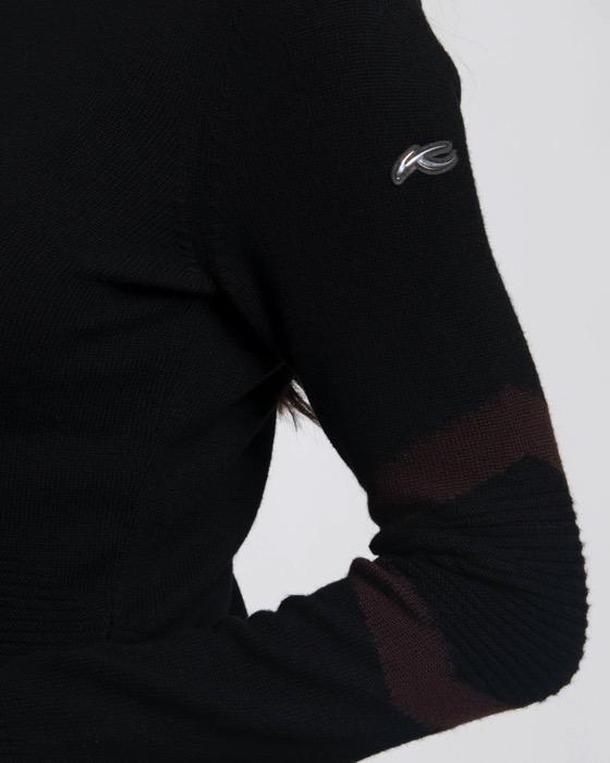 Women Retro Patch Sweater