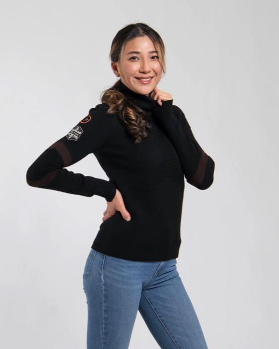 Women Retro Patch Sweater