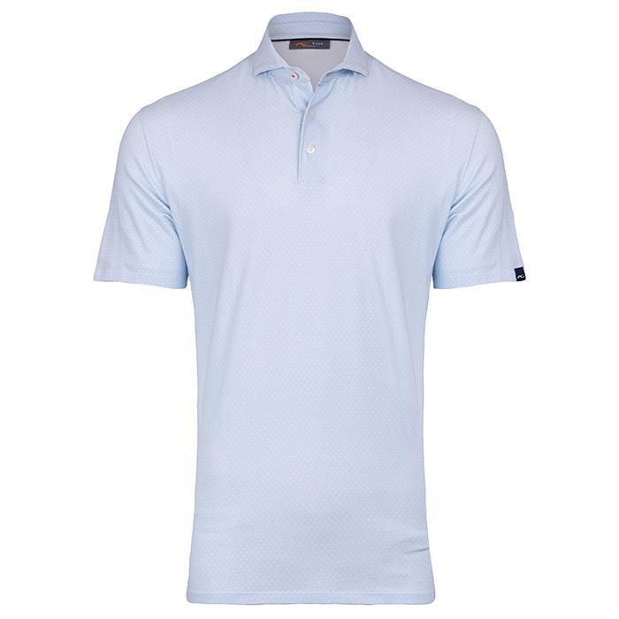 Men Hollow Pima Print Polo S/S