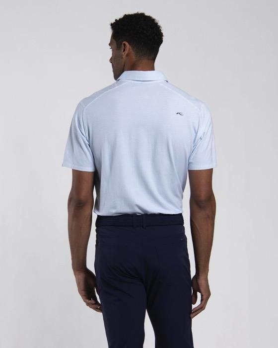 Men Hollow Pima Print Polo S/S