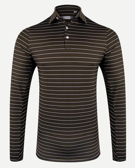Men Soren Mel. Stripe Polo L/S