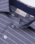 Men Soren Mel. Stripe Polo L/S