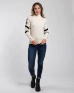 Women Retro Patch Sweater
