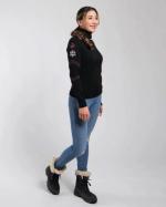 Women Retro Patch Sweater