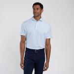 Men Hollow Pima Print Polo S/S