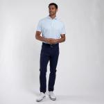Men Hollow Pima Print Polo S/S