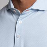 Men Hollow Pima Print Polo S/S