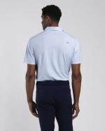 Men Hollow Pima Print Polo S/S