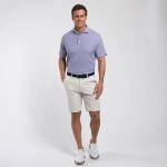 Men Hollow Pima Print Polo S/S