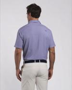 Men Hollow Pima Print Polo S/S