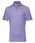 Men Hollow Pima Print Polo S/S