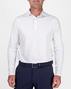 Men Soren Mel. Stripe Polo L/S