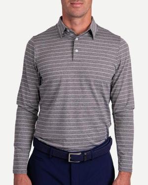 Men Soren Mel. Stripe Polo L/S
